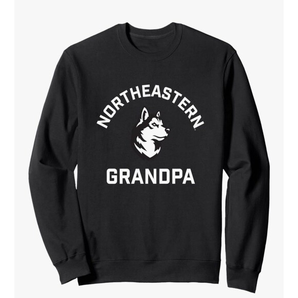 Northeastern University NEU Huskies Arched Grandpa Crewneck Sweatshirt size XL - Picture 1 of 8